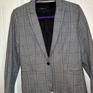 Banana Republic Black and White Checkered Blazer
